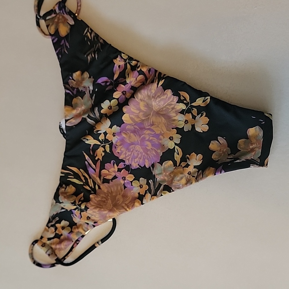 L*space Floral Bikini Bottom with Ring Accents - Picture 4 of 4